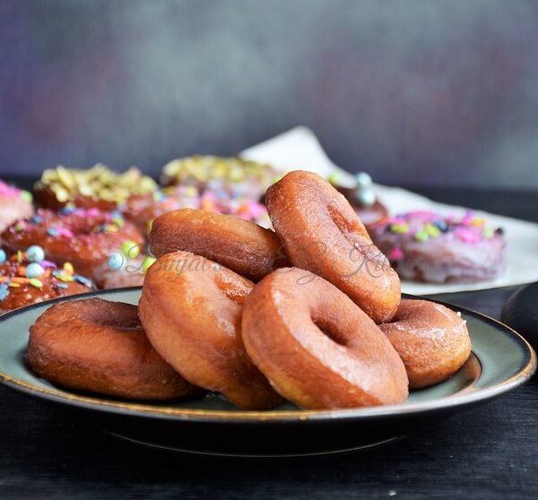 Homemade Eggless Donuts or Doughnuts